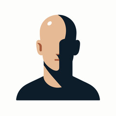 bald adult man vector image