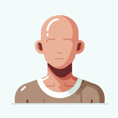 bald adult man vector image