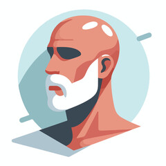 bald adult man vector image