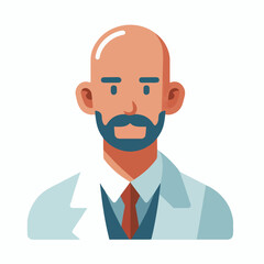 bald adult man vector image