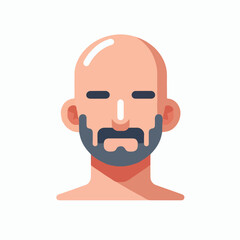 bald adult man vector image