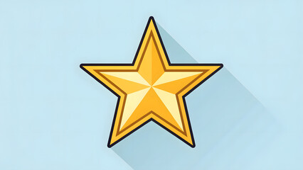 Obraz premium Star vector favorite rating flat vector symb