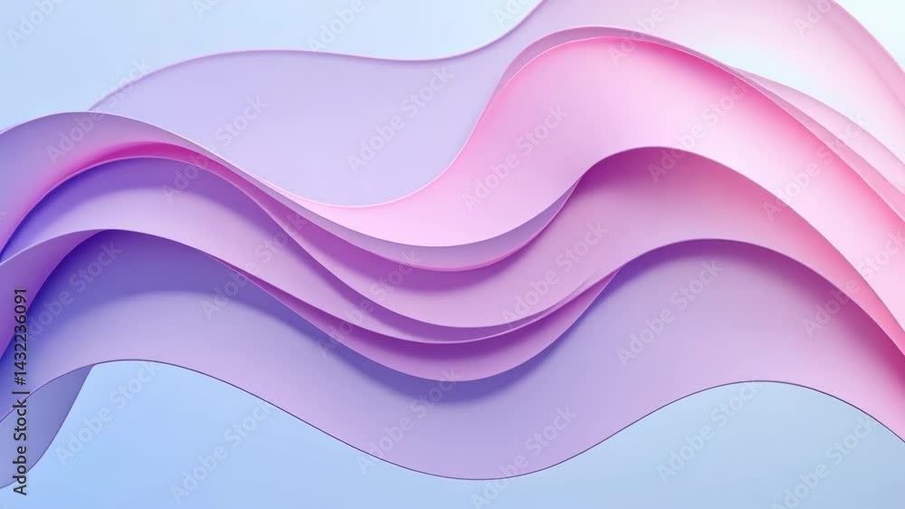 Poster soft waves of gradient color in pink and lavender tones creating a fluid and elegant background desi