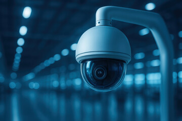 Advanced surveillance camera monitoring facility with modern security technology