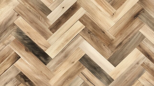 Natural Rustic Wooden Herringbone Floor Pattern Seamless Texture Background Design Element for Interior Projects Home Decor Wood Plank Brown Beige    