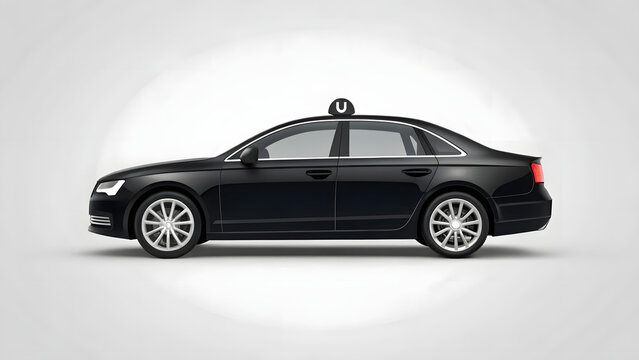 Uber car modern rideshare app vector symbol