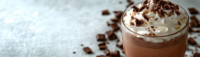 Chocolate Drink, Whipped Cream, Dessert