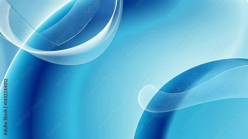 Poster abstract smooth blue wave design with light gradients and flowing lines on a soft background, creati