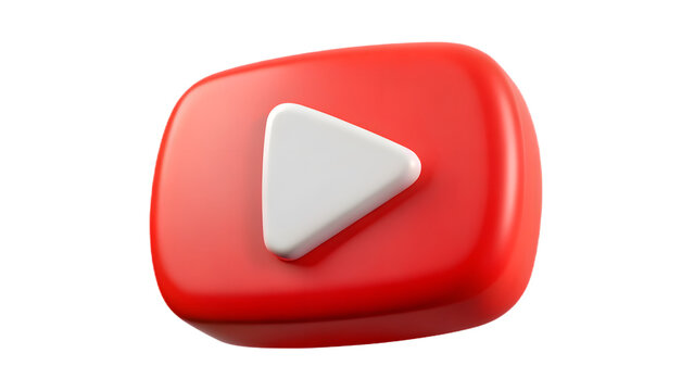 Youtube play vector red and white