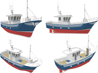 Vector sketch illustration of a silhouette of a patrol boat design for securing sea waters