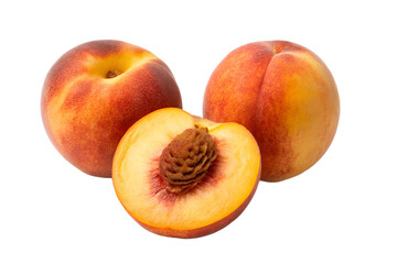 Peach isolated on transparent background