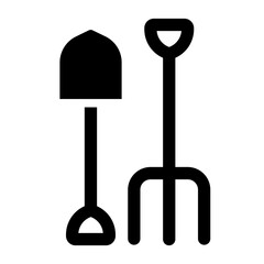 shovel and fork