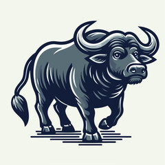 Obraz premium buffalo vector illustration
