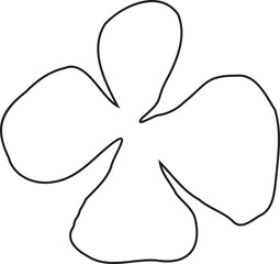 Abstract Flower Minimalist Line Art Hand Drawn