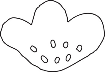 Abstract Flower Minimalist Line Art Hand Drawn