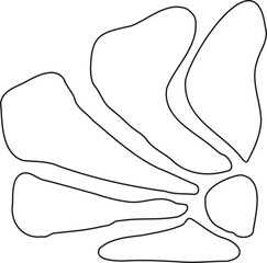 Obraz premium Abstract Flower Minimalist Line Art Hand Drawn