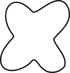 Abstract Flower Minimalist Line Art Hand Drawn