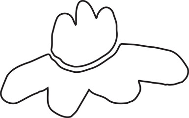 Abstract Flower Minimalist Line Art Hand Drawn