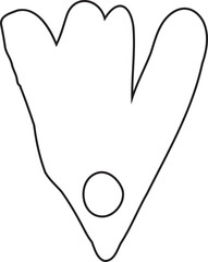 Abstract Flower Minimalist Line Art Hand Drawn