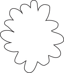 Abstract Flower Minimalist Line Art Hand Drawn