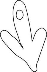 Abstract Leaf Minimalist Line Art Hand Drawn