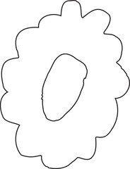 Abstract Flower Minimalist Line Art Hand Drawn