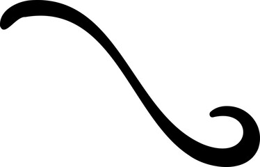 Calligraphy Curvy Line Floral Decoration