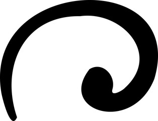 Calligraphy Curvy Line Floral Decoration