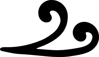 Calligraphy Curvy Line Floral Decoration