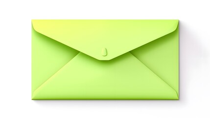 Creative light green envelope on the floor - stock photo