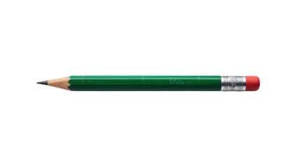 green pencil on transparent background