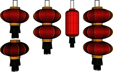 vector sketch illustration silhouette design lantern lamp traditional classic vintage chinese 