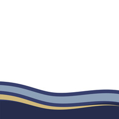 Wave Footer Modern Blue