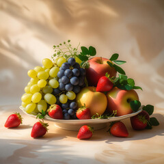 fresh fruits and nice plating