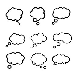set of comic clouds