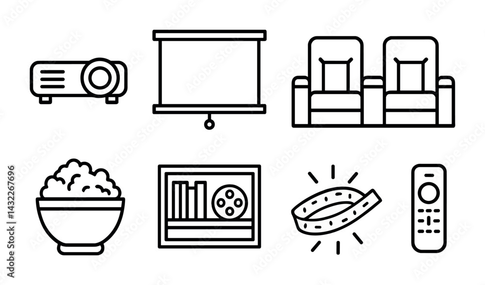 Poster set of computer icons