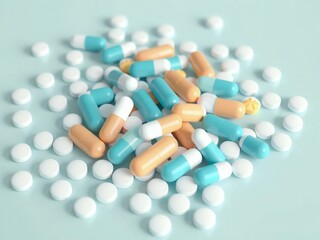 pills and capsules. medicine, pill, pills, health, capsule, medical, drug, pharmacy, white, tablet, medication, drugs, capsules, tablets, pharmaceutical, pain, healthcare, prescription, isolated, vita