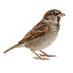 Isolated sparrow on white
