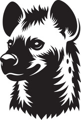 Obraz premium hyena head vector, hyena head logo silhouette vector