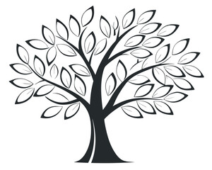 Obraz premium Monochrome Tree Vector Design