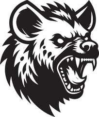 hyena head vector, hyena head logo silhouette vector