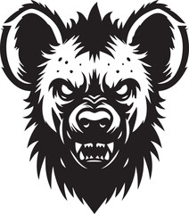 Obraz premium hyena head vector, hyena head logo silhouette vector