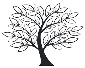 Obraz premium Monochrome Tree Vector Design