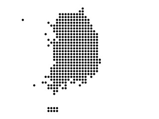 Dotted map of South Korea Small