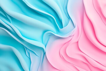 Obraz premium Soft blue and teal hues blending, creating a gradient on a pastel pink background.