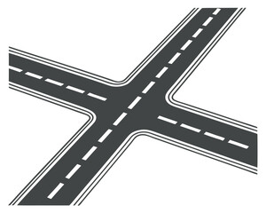 Fototapeta premium Road Roundabout Illustration for Traffic Management Concepts