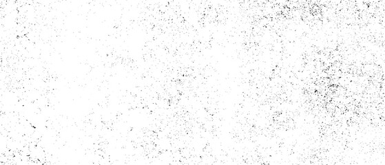 Monochrome texture composed of irregular graphic elements. Distressed uneven grunge background. Abstract vector illustration. Overlay for interesting effect and depth. Isolated on white background.