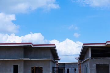 Under Construction House in a Tropical Setting