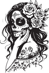 Sugar Skull Girl SVG | Tattoo Style Calavera Silhouette

Day of the Dead Skull Girl | Vector Tattoo Design

Sugar Skull Woman Silhouette | Dia de los Muertos SVG

Skull Girl Tattoo SVG | Gothic Calave