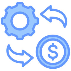 Cost Optimization Lineal Blue Icon